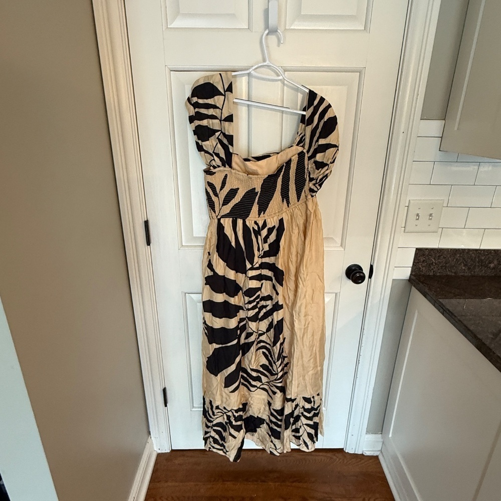 New! Anthropologie LetMeBe Palm Printed One Shoulder Maxi Dress 45477 - Picture 10 of 14